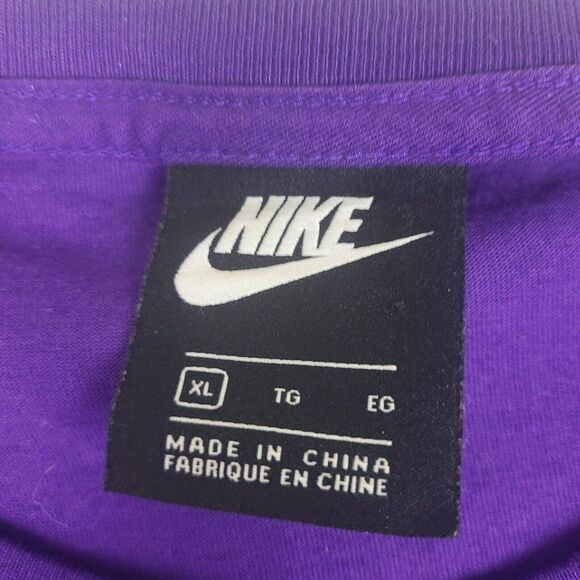 Y2K Nike Sportswear Air Max 90  long sleeve‎ Tee Purple Size X-Large Vintage - Picture 4 of 8